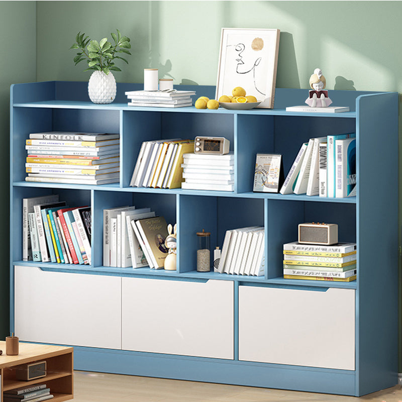 Standard Bookshelf With Doors Contemporary Bookcase for Study Room