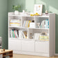 Standard Bookshelf With Doors Contemporary Bookcase for Study Room