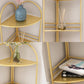 Estantería de rincón de estilo moderno estantería de metal abierta para el hogar