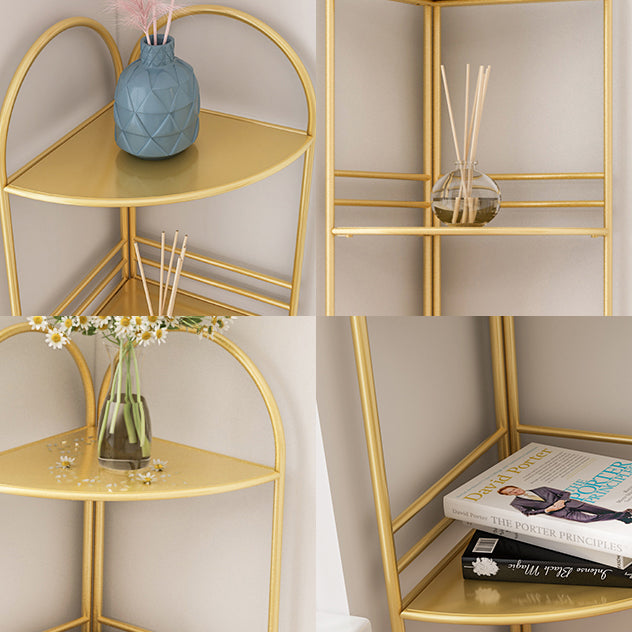 Estantería de rincón de estilo moderno estantería de metal abierta para el hogar