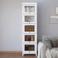 Modern Vertical Standard Bookshelf Manufactured Wood Bookcase with Glass Doors