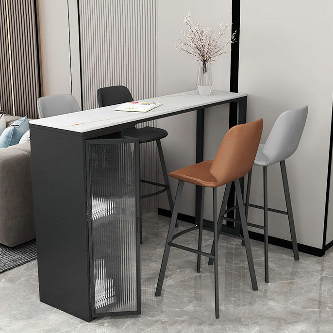 Contemporary Style Bar Counter Table Sintered Stone Table for Kitchen Clearhalo 'Bar Furniture' 'Bar Tables' 'bar_tables' 'furn' 'furn_bar_tables' 'Furniture' 'Kitchen & Dining Furniture' 5191119