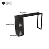 Contemporary Style Bar Counter Table Sintered Stone Table for Kitchen Clearhalo 'Bar Furniture' 'Bar Tables' 'bar_tables' 'furn' 'furn_bar_tables' 'Furniture' 'Kitchen & Dining Furniture' 5191126