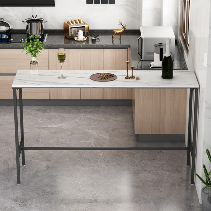 Mesa de comedor de acento de bistro de piedra moderna