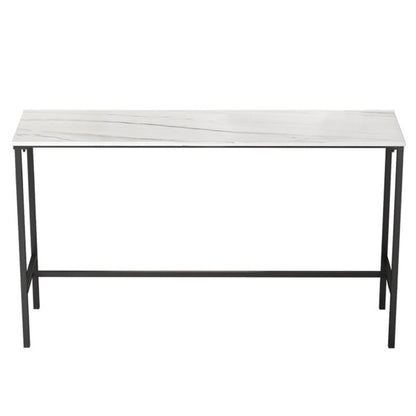 Mesa de comedor de acento de bistro de piedra moderna