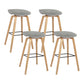 Modern Counter Bucket Bar Stool Armless Plastic Bar Stool with Footrest