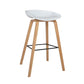 Moderne teller emmer Bar Stool Armless Plastic Bark -ontlasting met voetsteun