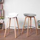 Modern Counter Bucket Bar Stool Armless Plastic Bar Stool with Footrest