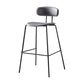Nordic Style Leather Seat Backrest Bar Chair Front Desk High Chair Grey 1 Piece Clearhalo 'Bar Furniture' 'Bar Stools' 'bar_stools' 'furn' 'furn_bar_stools' 'Furniture' 'Kitchen & Dining Furniture' 5191356