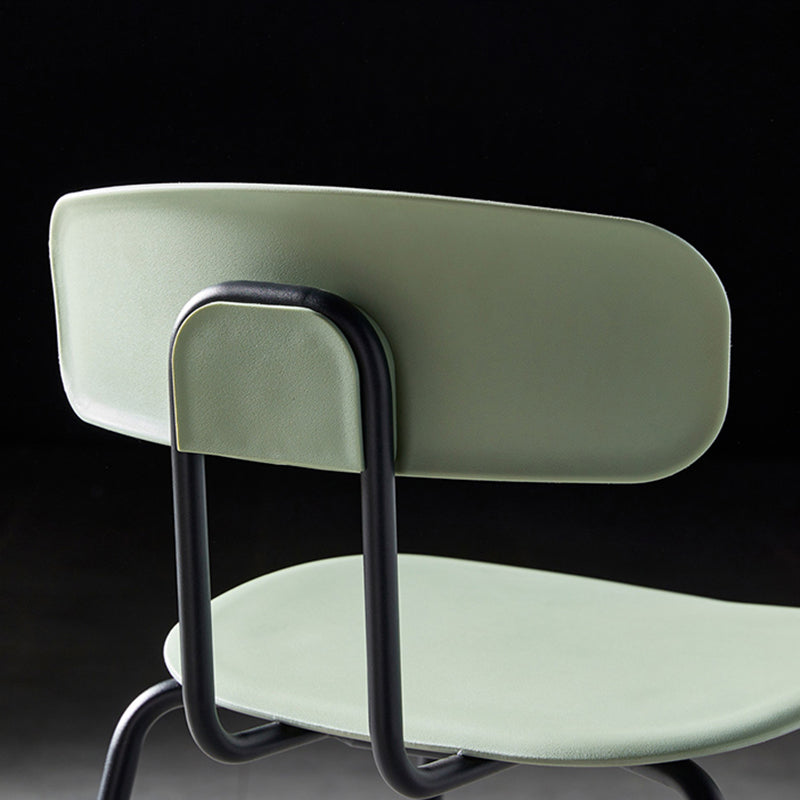 Nordic Style Leather Seat Backrest Bar Chair Front Desk High Chair Clearhalo 'Bar Furniture' 'Bar Stools' 'bar_stools' 'furn' 'furn_bar_stools' 'Furniture' 'Kitchen & Dining Furniture' 5191357