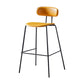 Nordic Style Leather Seat Backrest Bar Chair Front Desk High Chair Yellow 1 Piece Clearhalo 'Bar Furniture' 'Bar Stools' 'bar_stools' 'furn' 'furn_bar_stools' 'Furniture' 'Kitchen & Dining Furniture' 5191360