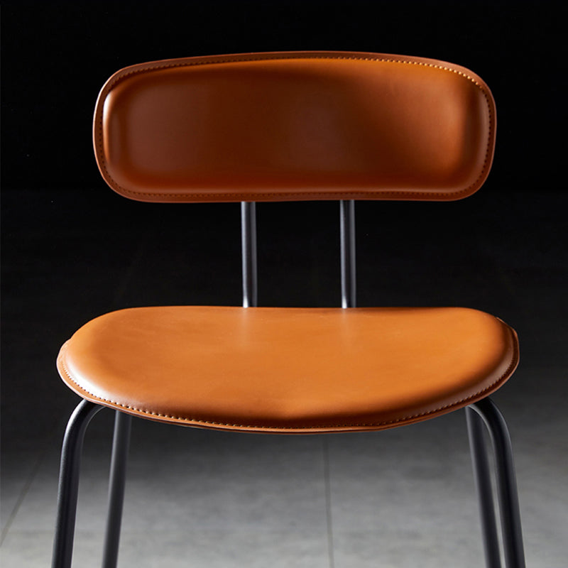 Nordic Style Leather Seat Backrest Bar Chair Front Desk High Chair Clearhalo 'Bar Furniture' 'Bar Stools' 'bar_stools' 'furn' 'furn_bar_stools' 'Furniture' 'Kitchen & Dining Furniture' 5191361