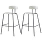 Nordic Style Leather Seat Backrest Bar Chair Front Desk High Chair White 2 Piece Set Clearhalo 'Bar Furniture' 'Bar Stools' 'bar_stools' 'furn' 'furn_bar_stools' 'Furniture' 'Kitchen & Dining Furniture' 5191366