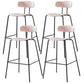 Nordic Style Leather Seat Backrest Bar Chair Front Desk High Chair Pink 4 Piece Set Clearhalo 'Bar Furniture' 'Bar Stools' 'bar_stools' 'furn' 'furn_bar_stools' 'Furniture' 'Kitchen & Dining Furniture' 5191381