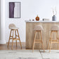 Scandinavian Style Bar-stool with Wooden Legs Counter Stool for Kitchen Bar