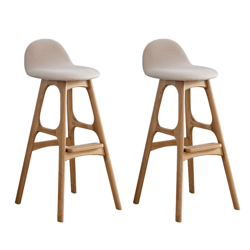 Scandinavian Style Bar-stool with Wooden Legs Counter Stool for Kitchen Bar