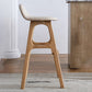 Scandinavian Style Bar-stool with Wooden Legs Counter Stool for Kitchen Bar