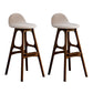Scandinavian Style Bar-stool with Wooden Legs Counter Stool for Kitchen Bar