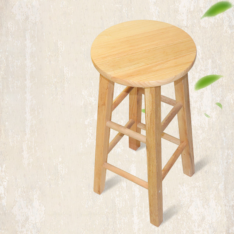 Modern Armless Backless Counter Stool Wood Cashier Bar Stool with Wooden Seat and Pedal Clearhalo 'Bar Furniture' 'Bar Stools' 'bar_stools' 'furn' 'furn_bar_stools' 'Furniture' 'Kitchen & Dining Furniture' 5191409