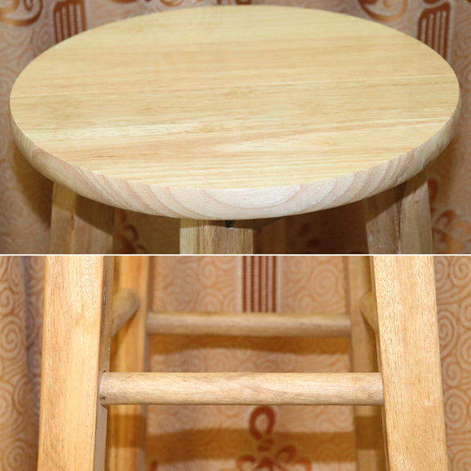 Modern Armless Backless Counter Stool Wood Cashier Bar Stool with Wooden Seat and Pedal Clearhalo 'Bar Furniture' 'Bar Stools' 'bar_stools' 'furn' 'furn_bar_stools' 'Furniture' 'Kitchen & Dining Furniture' 5191410