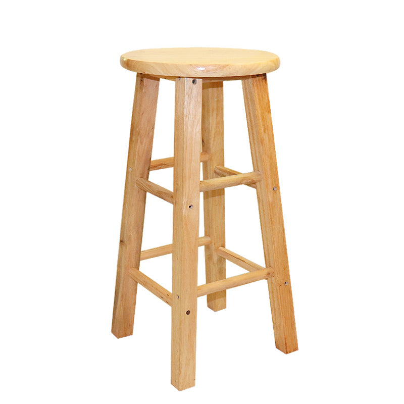Modern Armless Backless Counter Stool Wood Cashier Bar Stool with Wooden Seat and Pedal Clearhalo 'Bar Furniture' 'Bar Stools' 'bar_stools' 'furn' 'furn_bar_stools' 'Furniture' 'Kitchen & Dining Furniture' 5191411