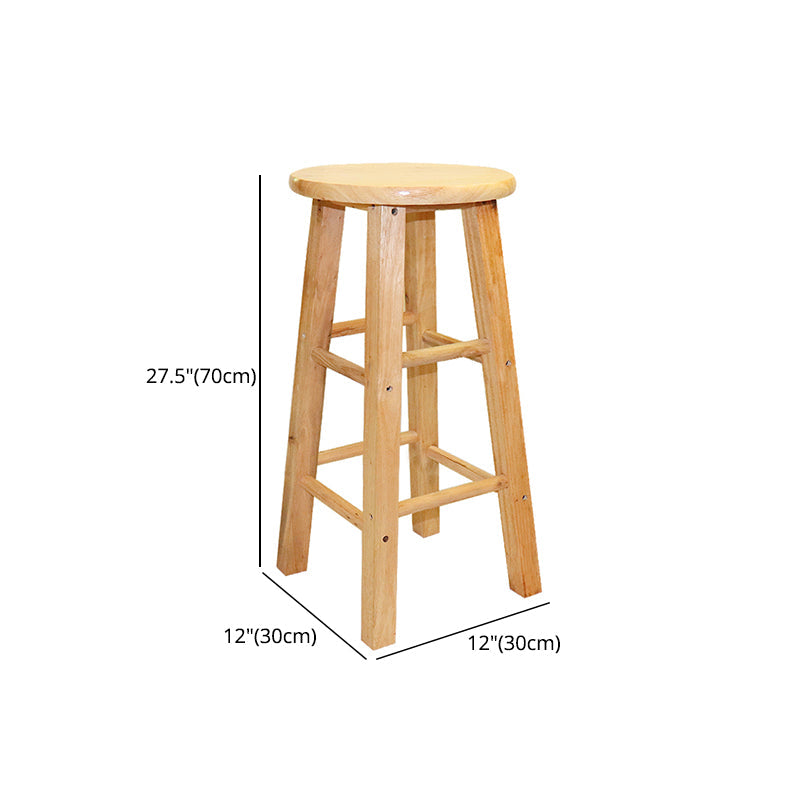 Modern Armless Backless Counter Stool Wood Cashier Bar Stool with Wooden Seat and Pedal Clearhalo 'Bar Furniture' 'Bar Stools' 'bar_stools' 'furn' 'furn_bar_stools' 'Furniture' 'Kitchen & Dining Furniture' 5191417