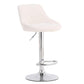 Modern Style Leather Bar Stool with Footrest and Adjustable Height Bistro Bar Stool