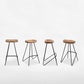 Modern Style Solid Wood Bar Stool with Footrest Bistro Bar Stool