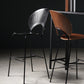 Industrial Armless Solid Wood Barstools 25-Inch Metal Bar Stool