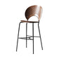 Industrial Armless Solid Wood Barstools 25-Inch Metal Bar Stool