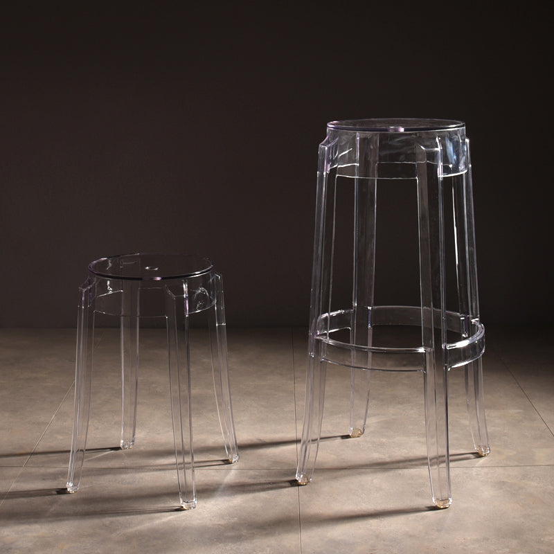 Modern Style Bar-stool Acrylic Round Counter Bar Stool for Kitchen Bar Clearhalo 'Bar Furniture' 'Bar Stools' 'bar_stools' 'furn' 'furn_bar_stools' 'Furniture' 'Kitchen & Dining Furniture' 5191451
