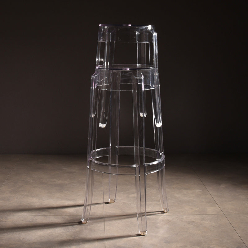 Modern Style Bar-stool Acrylic Round Counter Bar Stool for Kitchen Bar Clearhalo 'Bar Furniture' 'Bar Stools' 'bar_stools' 'furn' 'furn_bar_stools' 'Furniture' 'Kitchen & Dining Furniture' 5191455