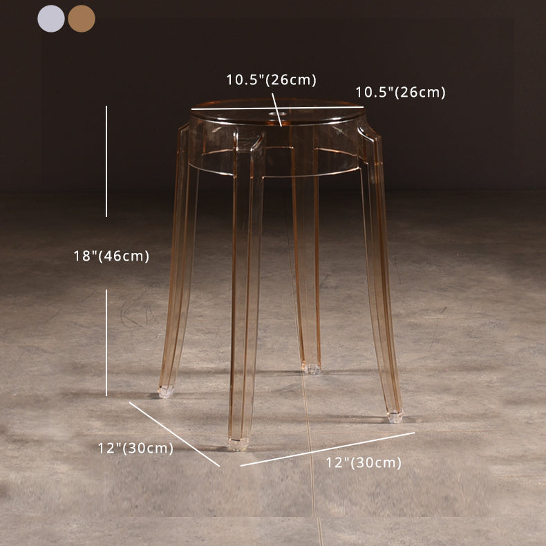 Modern Style Bar-stool Acrylic Round Counter Bar Stool for Kitchen Bar Clearhalo 'Bar Furniture' 'Bar Stools' 'bar_stools' 'furn' 'furn_bar_stools' 'Furniture' 'Kitchen & Dining Furniture' 5191463