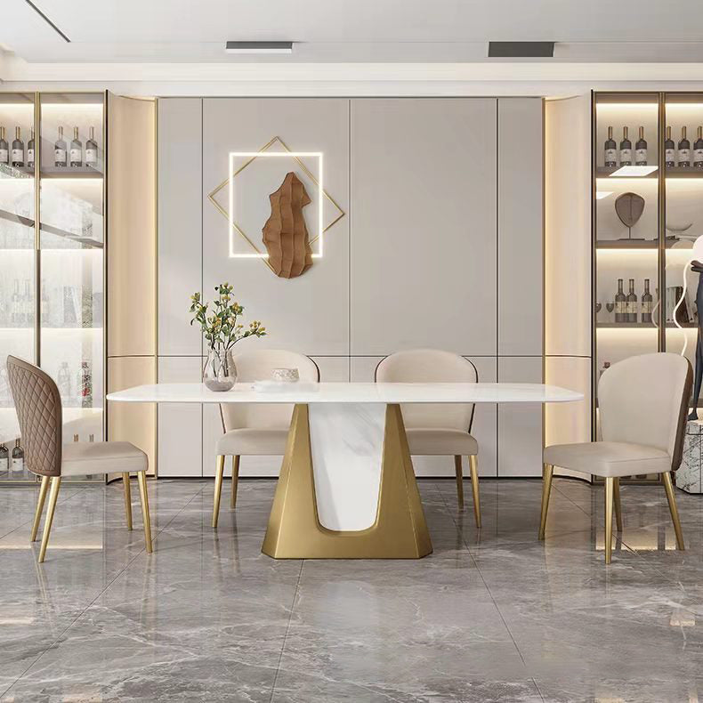 Designer Style Sintered Stone Dining Set Rectangle 1/2/3/5/7 Pieces Dining Room Table Set