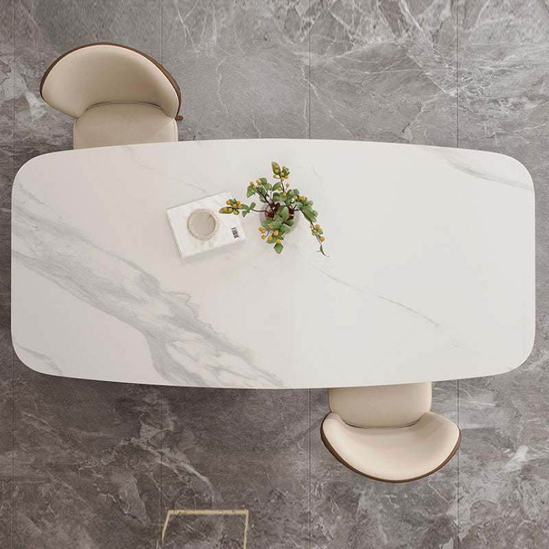 Esszimmer-Set aus gesintertem Stein im Designer-Stil, rechteckig, 1/2/3/5/7-teilig, Esszimmertisch-Set