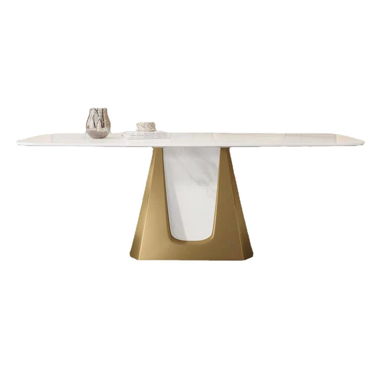 Esszimmer-Set aus gesintertem Stein im Designer-Stil, rechteckig, 1/2/3/5/7-teilig, Esszimmertisch-Set