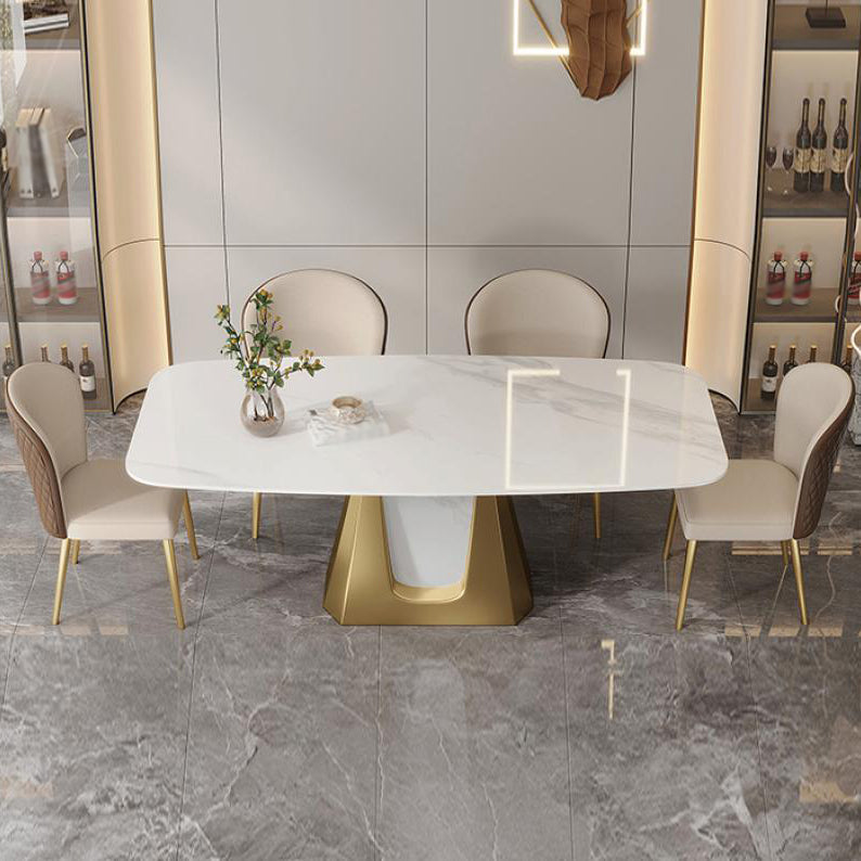 Esszimmer-Set aus gesintertem Stein im Designer-Stil, rechteckig, 1/2/3/5/7-teilig, Esszimmertisch-Set