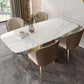 Designer Style Sintered Stone Dining Set Rectangle 1/2/3/5/7 Pieces Dining Room Table Set