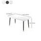 Glam Black Iron Dinette Set 1/2/5/7 Pieces Rectangle Sintered Stone Top Dining Table Set