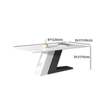 Moderne gesinterde stenen bovenste dinerset rechthoek 1/2/5/7 stukken eettafel set