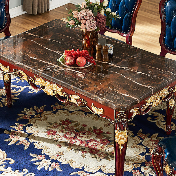 Rectángulo de muebles de mármol 4 patas colección de comedor para comedor