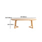 Natural Solid Wood Dining Site Table Oval Modern Double Pedestal Dining Table