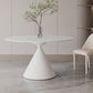 Sintered Stone Home Dining Table Modern Round Dining Room Table White 39.4"L x 39.4"W x 29.5"H Without Chairs Clearhalo 'Dining Tables & Seating' 'Dining Tables' 'dining_table' 'furn' 'furn_dining_table' 'Furniture' 'Kitchen & Dining Furniture' 5191828