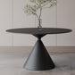 Sintered Stone Home Dining Table Modern Round Dining Room Table Black Without Chairs Clearhalo 'Dining Tables & Seating' 'Dining Tables' 'dining_table' 'furn' 'furn_dining_table' 'Furniture' 'Kitchen & Dining Furniture' 5191829