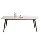 Table à manger moderne à 4 jambes Table rectangle de pierre fritte pour la maison