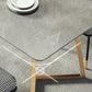 Modern White with Marble Counter Table Rectangle Dining Table for Kitchen Clearhalo 'Dining Tables & Seating' 'Dining Tables' 'dining_table' 'furn' 'furn_dining_table' 'Furniture' 'Kitchen & Dining Furniture' 5191913