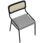 Glam Style Dining Chair Cane Back Side Dining Chair for Dining Room