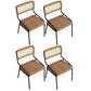 Glam Style Dining Chair Cane Back Side Dining Chair for Dining Room