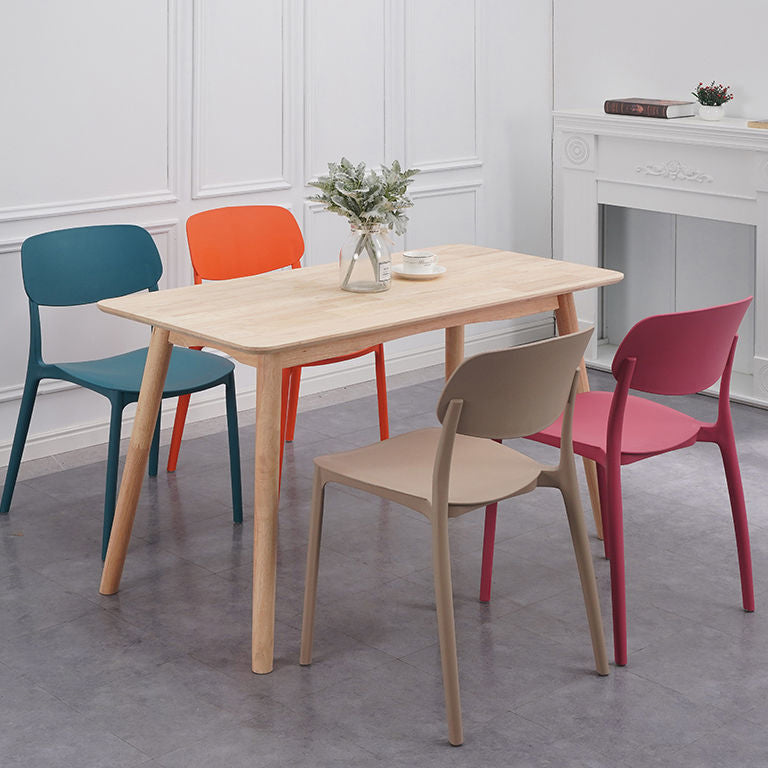 Sedia laterale impilabile contemporanea in plastica aperta sedia da pranzo