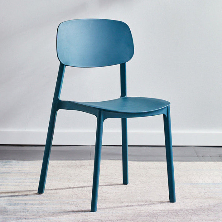 Sedia laterale impilabile contemporanea in plastica aperta sedia da pranzo